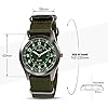Infantry Mens Military Army Wrist Watch Analogue Quartz Watches for Men Outdoor Sport Tactical Field Work 12/24 Hour Wristwatch with Green NATO Nylon Strap by MDC #3