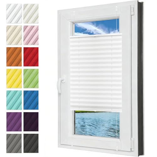 Estor Enrollable Opaco Estores 70 x 170 cm Protección de La Intimidad, Translúcido Estor Enrollable Translúcido Premium Cortina de Oscurecimiento para Ventanas, Blanco