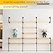 ITEFDTUTNE Industrial Wall Mount Iron Pipe Shelf - 4 Shelves Shelving Bracket (No Plank) DIY Open Bookshelf Ceiling Hung Shelf for Office Room Kitchen, Black Vintage Retro