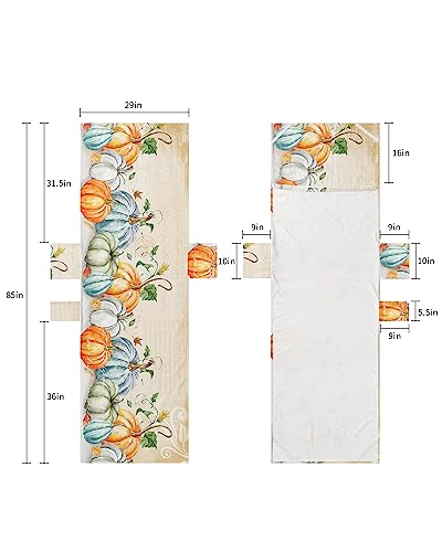 Newspaper Pumpkins, Beach Lounge Chair Towel Cover, Soft Chaise Lounge Towel with Side Pockets Patio Pool Chairs Cover for Beach/Pool Sunbathing 29x85 Vintage Elegant Fall Thanksgiving Leaves