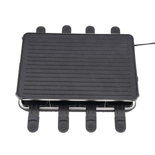 Barbacoa eléctrica portátil de 1300 W, parrilla de mesa para balcón, revestimiento antiadherente, temperatura máxima de aproximadamente 230 °C, adecuada para barbacoas, fiestas