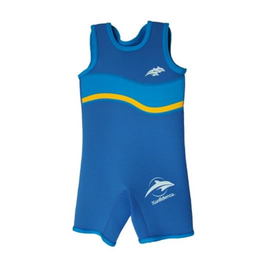 Konfidence Children's Warma Wetsuit - Nautical Wave Blue (2-3 Years)