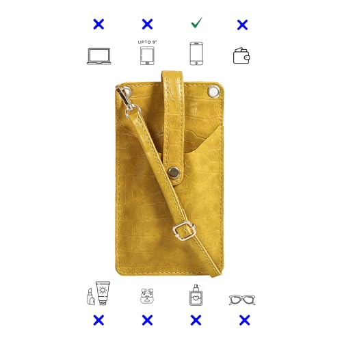 Image of Bagsy Malone Women's Small Cross-Body Phone Bag Stylish Vegan Leather Mobile Cell Phone Holder Pocket Purse Wallet Sling Bag Mini Shoulder Bags