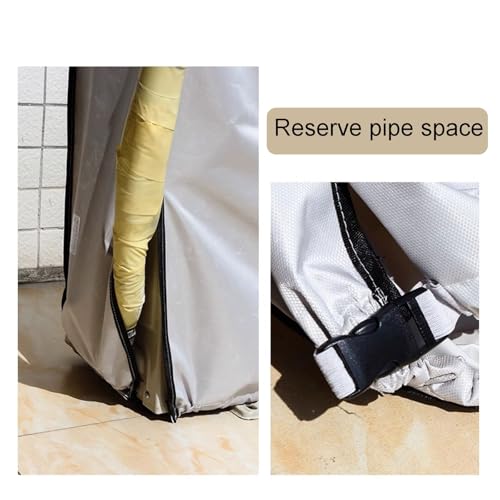 Outdoor Condenser Cover Thick Ox Fabric Waterproof & UV Protection Silver 88x60x35cm/35x24x14in Durable Weatherproof Shelter Ideal for Air Conditioners & Heat Pumps - Image 5