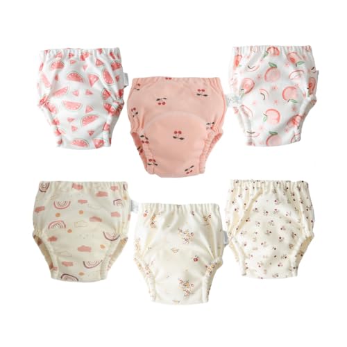 Image of Baby Training Underpants,Soft Cotton Absorbent Potty Training Underwear For Baby Boys And Girls 6 Pack