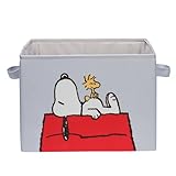 Lambs & Ivy Snoopy Foldable/Collapsible Storage Bin/Basket Organizer w/ Handles