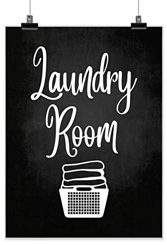 Inkdotpot 1 Piece Laundry Poster for Laundry Room Decor Laundry Room, Laundry Room Posters Wall Art Signs Wall Decor for Home Laundry, 10x12 Inch