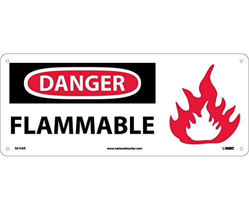 Panneau Danger Flammable National Marker à graphique explicite et haute visibilité