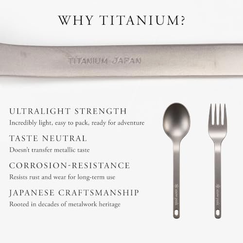 Image of Snow Peak Titanium Fork & Spoon Set