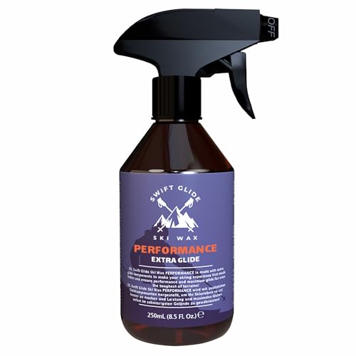 Swift Glide Skiwachs Spray – 250 ml – Flüssigwachs für Ski und Langlaufski & Snowboard Wax | Hochleistungs Ski Wax für alle Bedingungen, Wachsspray für Ski | Umweltfreundliches Ski Wachs