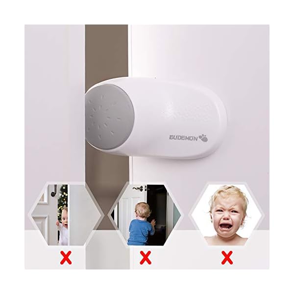 EUDEMON (4 Pack,White) Adjustable Door Guard Door Stop, Finger Pinch Guard,Revolving Door Stopper for Child Proofing… – Bild 4