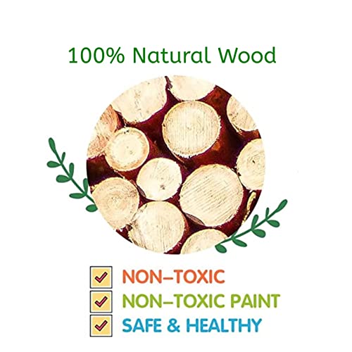 Oathx Montessori Toys Stacking Rocks Wooden Blocks Building Preschool Balancing Stones For Toddlers 1-3 Girls Boys Sensory Natural Wood 20Pcs Large Size #TOP5