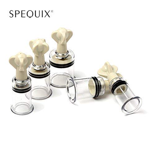 Spequix Body Massage Cups Massage Cupping Therapy Set For Cellulite Weight Loss Shaping Trigger Point Muscle Spasm Sensitive Enlargement & Enhancer (5 Cups) #TOP1