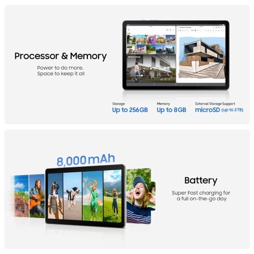 Image of Samsung Galaxy Tab S10 Lite with AI [Smartchoice], S Pen in-Box, 27.7 cm (10.9 Inch) Display, Object Eraser, 90Hz Refresh Rate, IP42 Rating, 6GB RAM, 128GB Storage, Wi-Fi + 5G Tablet, Gray