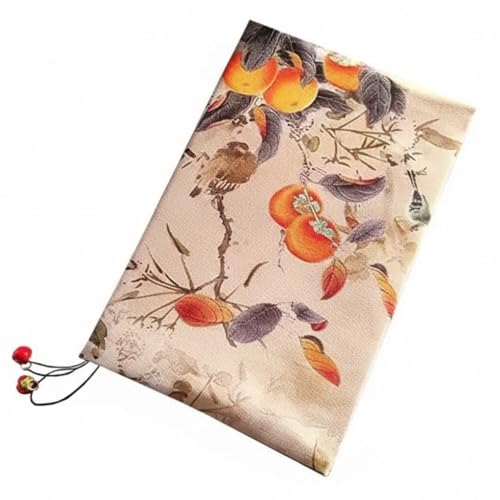 Pochette de livre A6 en tissu de coton kaki fait main et réglable