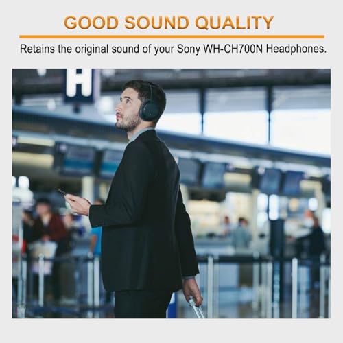 Almohadillas de repuesto para auriculares Sony WH-CH700N, WH-CH710N y WH-CH720N, fundas para orejeras, tapones para auriculares, piezas de reparación (negro) miniatura 7