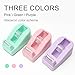 Desktop Tape Dispenser Heavy Duty Desk Accessories Floral Office Tape Dispensers, Weighted Non-Skid Base, Macaron Purple