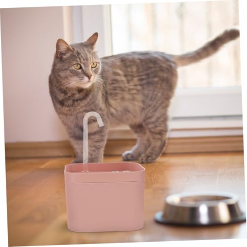 Fuente de agua automática para gatos y perros color rosa miniatura 3