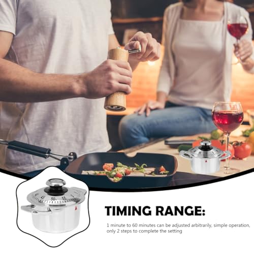Ipetboom Pot Shape Kitchen Timer Mechanical Cooking Timer for Home Kitchen Baking for Cooking Time Management Study Exercise 1 Pack by Ipetboom - Used condition - Image 4