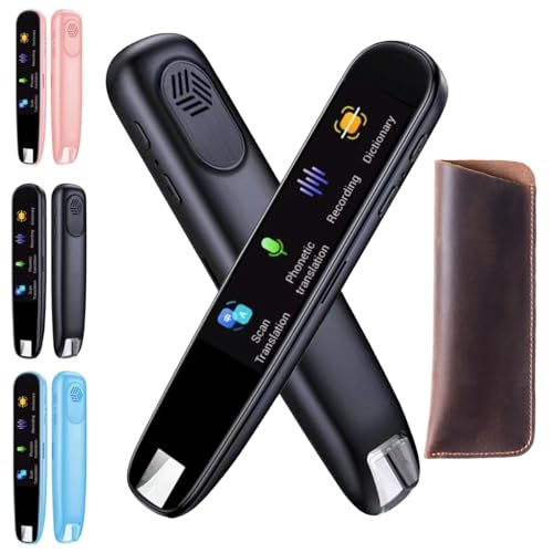 Translator Pen 2.0, Pluma Traductor de Idiomas, Bolígrafo Inteligente AI, OCR Digital Translator Pen, 112 Lápiz Lector Escaneador de Traducción de Idiomas, Lápiz Traductor en Tiempo Real (Black)