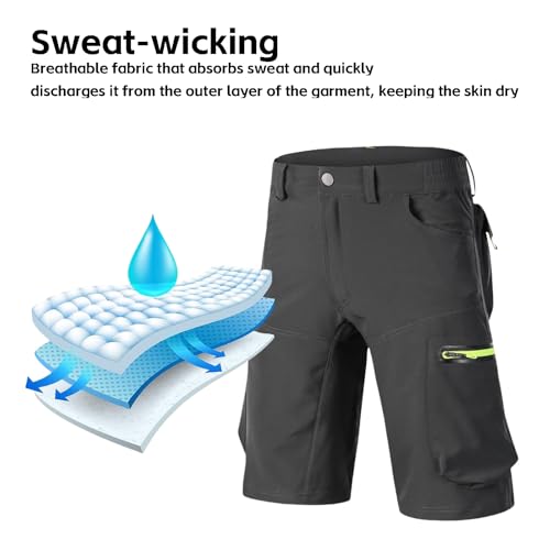 Shorts de ciclismo para hombre con bolsillos y transpirables miniatura 5