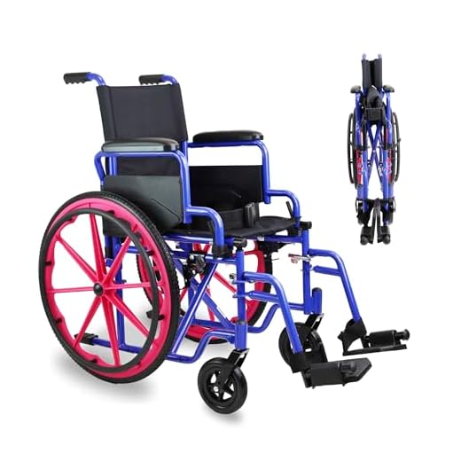 PEPE Mobility Silla de Ruedas Autopropulsable para Niños, Plegable y Ligera Infantil, Estrecha para Jóvenes (Rosa)