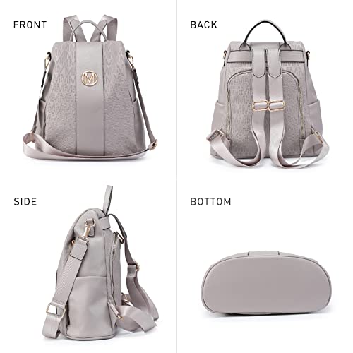 MKP COLLECTION Women Fashion Backpack Purse Multi Pockets Anti-Theft Rucksack Travel Shoulder Bag Handbag Set 2pcs