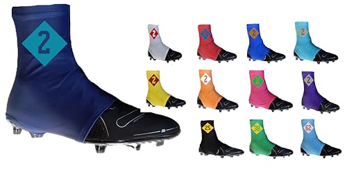 Diamond Series Custom Sports Cleat Covers Spats - 12 Colors - Choose Your Numbers/Initials - Youth and Adult Sizes