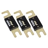 3Pcs 400 Amp 32VDC ANL Blade Fuse, Car Fuses, Marine Fuses, ANL Inline Fuse Gold Plated Compatible with 12V & 24V Systems for Car, RV, Boat, Truck, Audio, Inverter and Other Current Applications