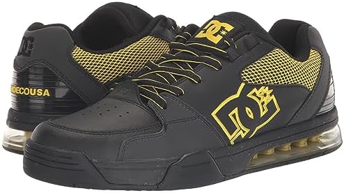 DC Men's Versatile LE Low Skate Shoe, Black/Yellow, 12 | Image 6