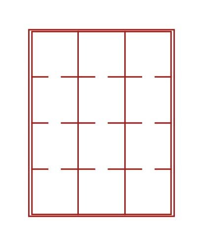 Lindner 2213E Velourseinlage Rot insert feutrine rouge ø 68mm