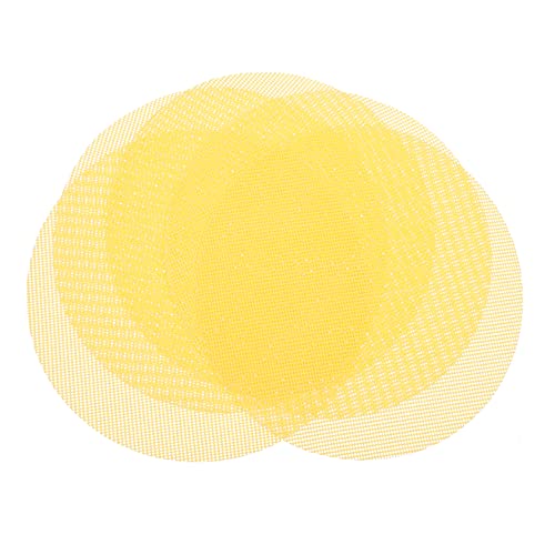 Luxshiny 5Pcs Steamer Mat Dim Sum Paper Liner Buns Mat Round Dumplings Mat Steaming Supply Kitchen Steamer Mat Steaming Dumplings Pad Food Grade Baking Mat Yellow Dumplings Baking Cloth #TOP26