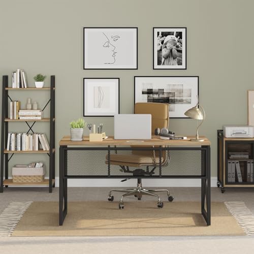 Image of Klaxon Modern Computer Table for Home PC - Multipurpose Office Desk for Home & Work | Gaming Table, Computer Table, Desktop Table for Home Office (Gillian 120 CM - Forest Dark, with Installation)