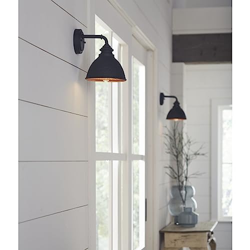 Progress Lighting Englewood Small Outdoor Wall Lantern Light, Black by Progress Lighting - Used condition - Image 3