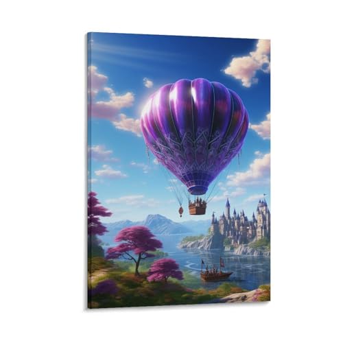 Montgolfière Murale Déco Toile Inspirante Poésie Maison