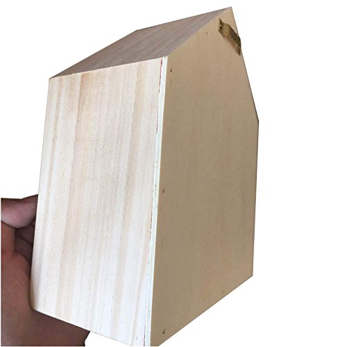 Birsppy FVLFIL Da Jia 2PCS Wooden House-Shaped Wall Storage Shelf Kid's Room Decoration(Mint Green)