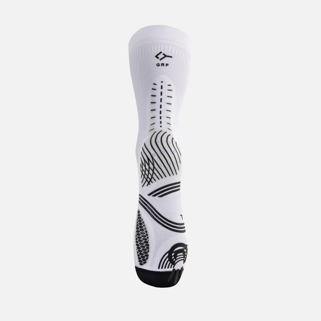 FLOKY GRF MEDIUM Biomechanische Kompressionsstrümpfe für Sport mit hohem Aufprall für Basketball, Volley, Crossfit, Hydrox, Schutz der Achillessehne und Muskeln, maximale Vibrationsreduzierung.