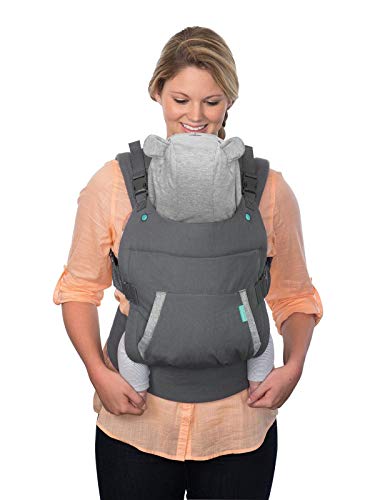 Infantino Cuddle Up Babydrager – ergonomische babydrager met teddycapuchon en verstelbare schouderbanden – voor… - Image 4
