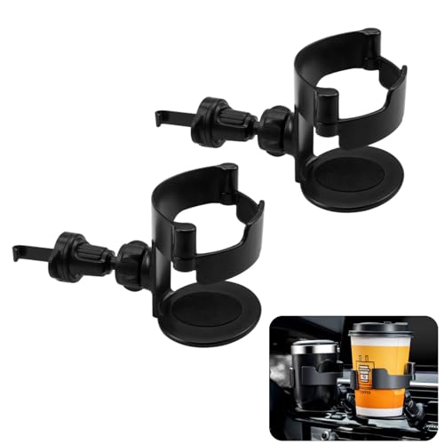 Suuwwn Portavasos Coche Universal, 2 Pcs, Multifuncional, Soporte para Tazas y Botellas, Cenicero, Negro