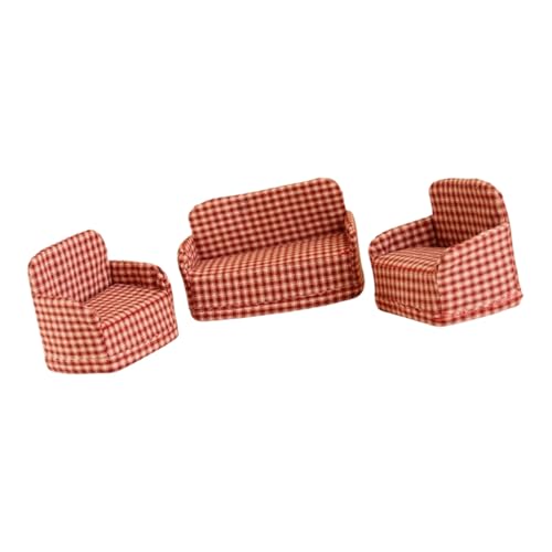 Ensemble de canapé miniature 1/12, le cadeau créatif idéal pour le jeu de rôle des enfants