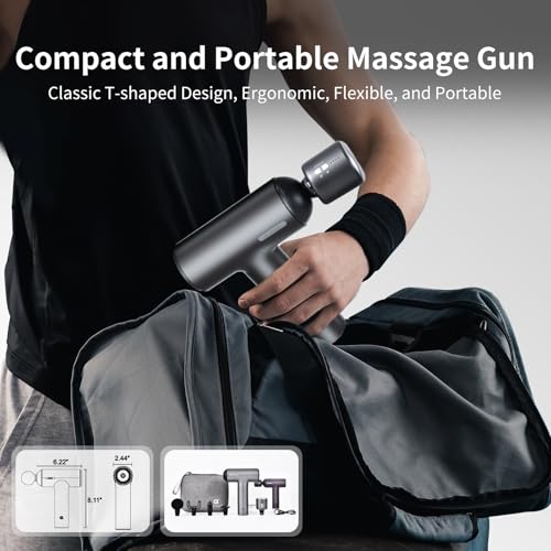 Image of arboleaf Massage Gun Deep Tissue with Heat and Cold Head, Handheld Muscle Massager Gun with Carry Case, Gift