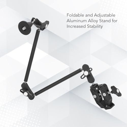 22.4inch Adjustable Articulating Magic Arm, Clamp with 1/4in and 3/8in Thread, Magic Arm Camera Mount - Image 4