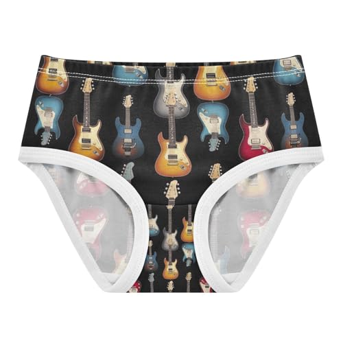Colorful Guitars Toddler Girls Panties, Panties for Girls, 2T–8 Years