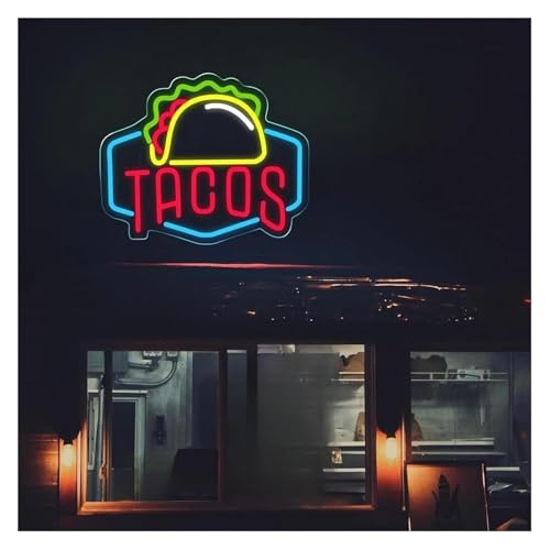 Luminosité Tacos lettre pour néons de décoration murale moderne - 3