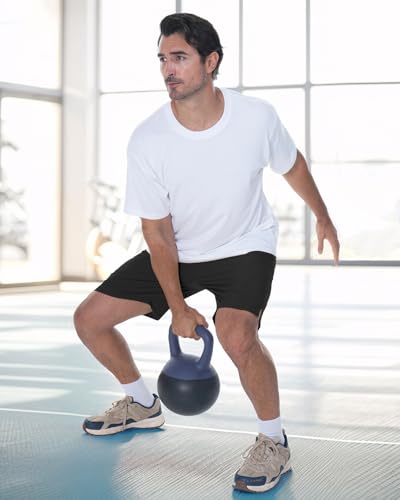 2 Pack Mens Athletic Workout Shorts 7 Inch Quick Dry Gym Shorts with Pockets, Sports Tennis Running Shorts for Men4