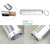 Mini Silver Cigarette Case for Men and Women, Unique Round Design Pocket Cigarette Holder with Ring - Image 6