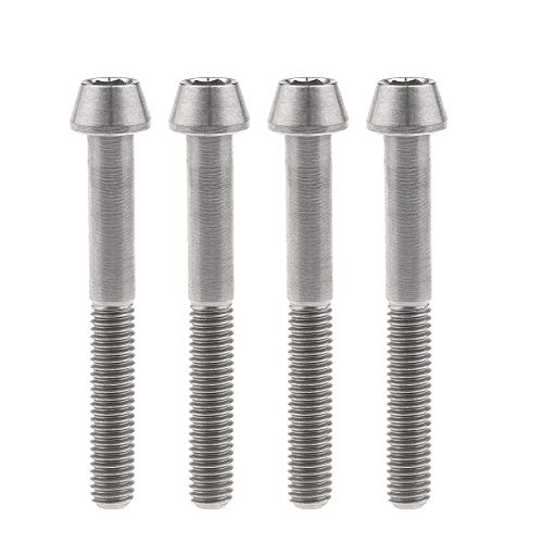 Image of Titanium Ti Bolt M5x9 16 18 20 25 30 35 40 45 50 55 60mm Tapered Head Screws Pack of 4 (M5x40mm, Normal Titanium)