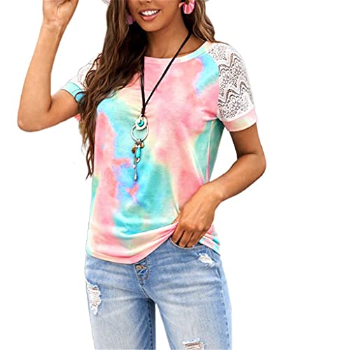 T-shirt d'été à manches courtes WQHPLMD aux finitions amples et imprimé artistique unique