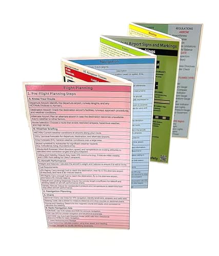 Crystal Pilot Student Pilot Foldable Cheat Sheet