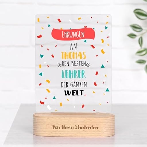 Wanapix | Trofeo Personalizado Profe | Regalos Originales para Profesores | Base de Madera Natural Grabada | Regalo Maestros Infantil Escuela | Rectangular | Profesor | Ya disponible en tu tienda friki favorita! En mundofriki.es!